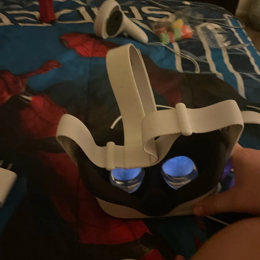 Brand new/ oculus with controllers/demon slayer stickers on oculus